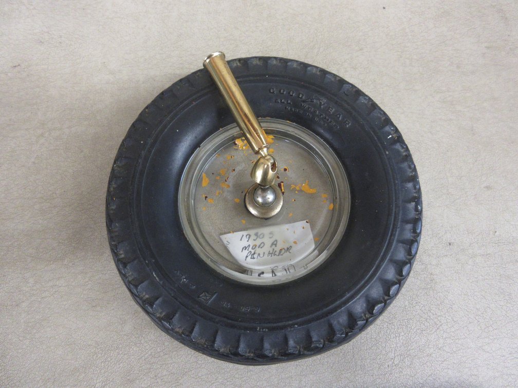 Good Year tire ashtray with pen holder