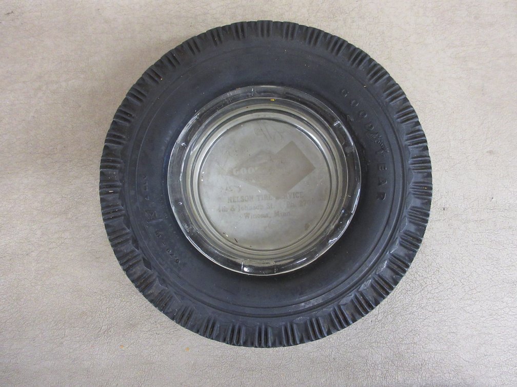 Good Year tire ashtray with pen holder