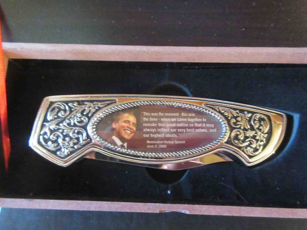 Image for (2) Falkner Barack Obama collector knives