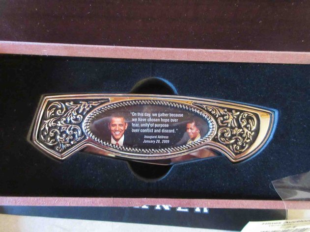 Image for (2) Falkner Barack Obama collector knives