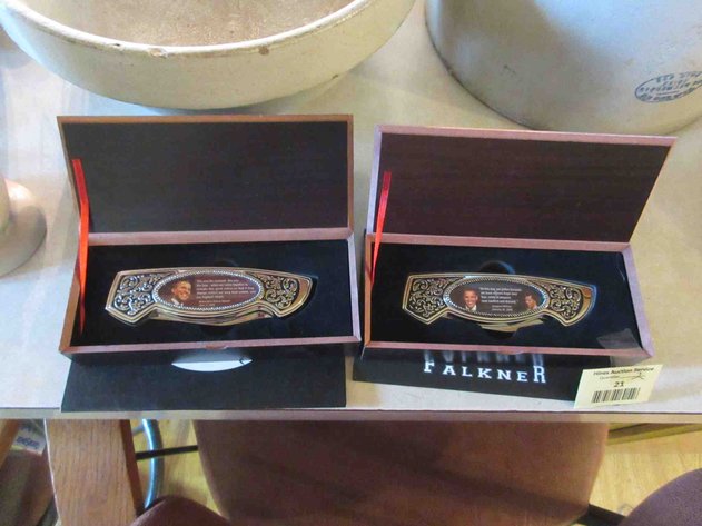 Image for (2) Falkner Barack Obama collector knives
