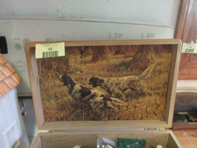 Image for Wood jewelry box with contents