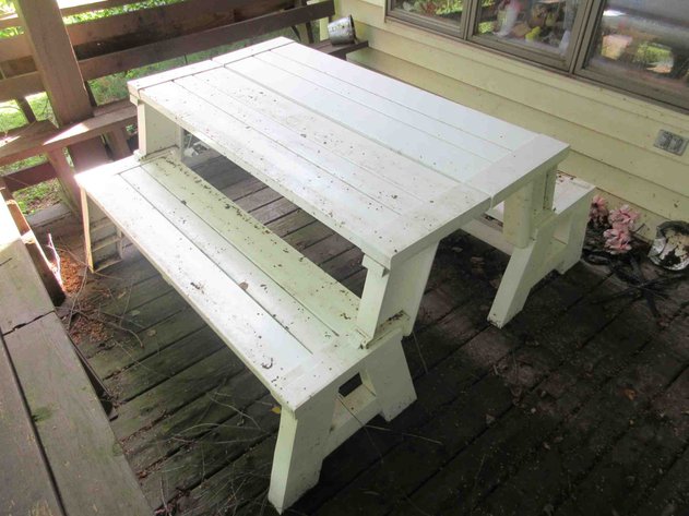 Image for 2-Piece plastic folding picnic table/bench set