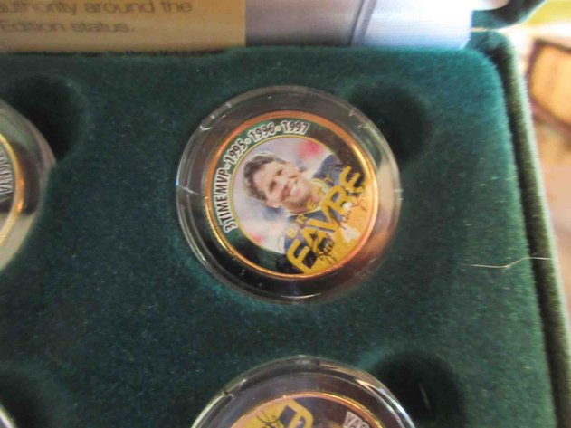 Image for Brett Favre gold plated statehood coin set