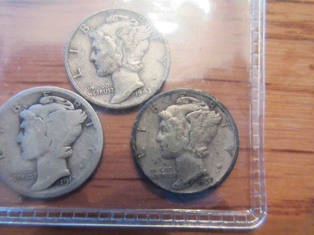 Image for (3) Mercury silver dimes