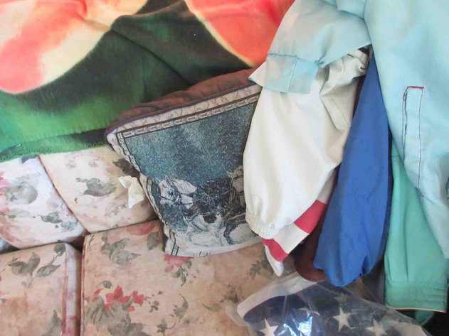Image for Group of vintage clothing and flag