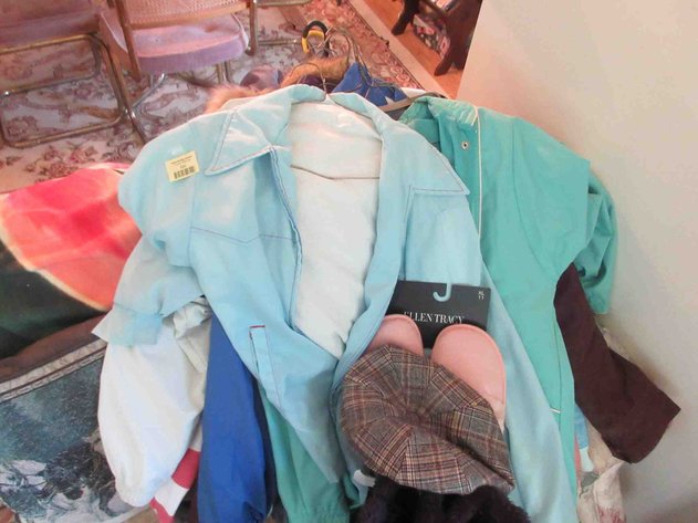 Image for Group of vintage clothing and flag