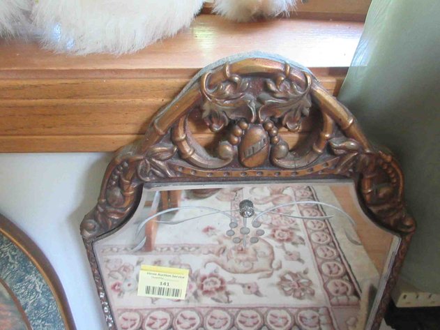 Image for Antique etched wall mirror