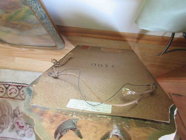 Image for Antique etched wall mirror