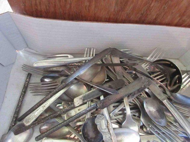 Image for Group of silver plate flatware