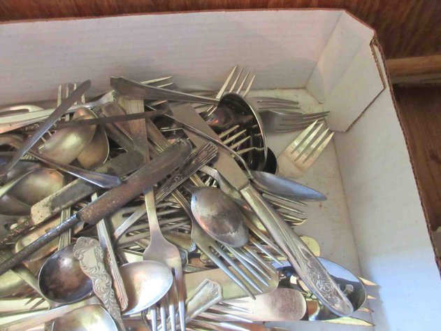 Image for Group of silver plate flatware