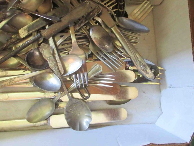Image for Group of silver plate flatware