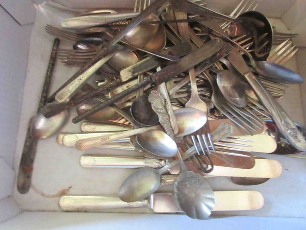 Image for Group of silver plate flatware