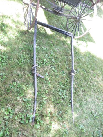 Image for Antique 2-seat horse buggy with single horse pole