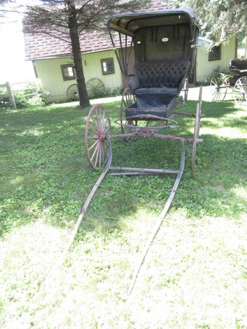 Image for Antique single seat buggy with single horse pole