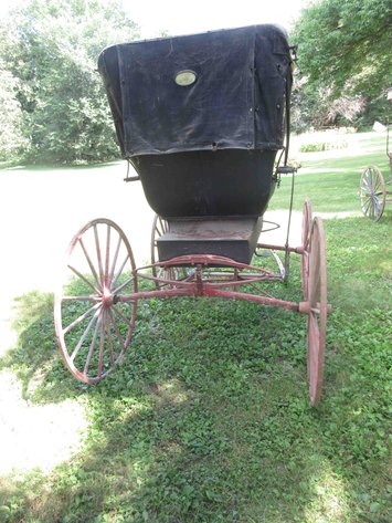Image for Antique single seat buggy with single horse pole