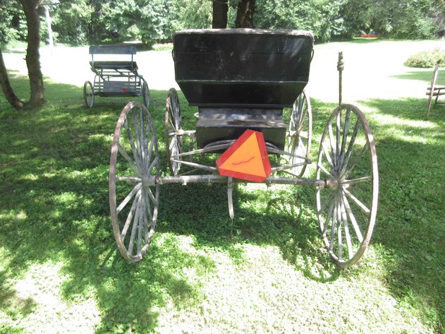 Image for Antique single seat buggy with single horse pole