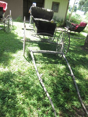 Image for Antique single seat buggy with single horse pole