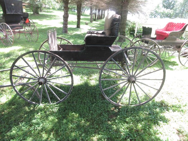 Image for Antique single seat buggy with single horse pole