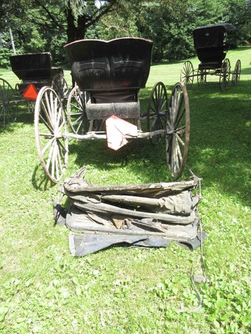 Image for Antique single seat buggy with single horse pole