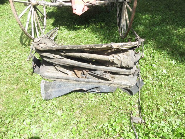 Image for Antique single seat buggy with single horse pole