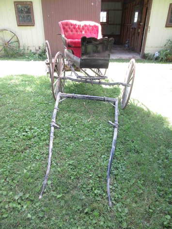 Image for Antique single seat buggy with single horse pole