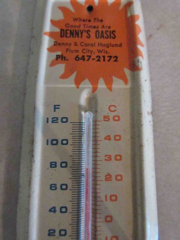 Image for Denny's Oasis of Plum City thermometer
