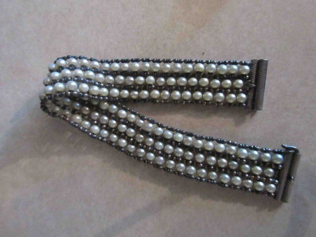 Image for Sterling marked bracelet with beads