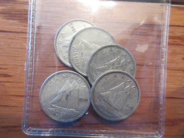 Image for (5) Canada silver dimes