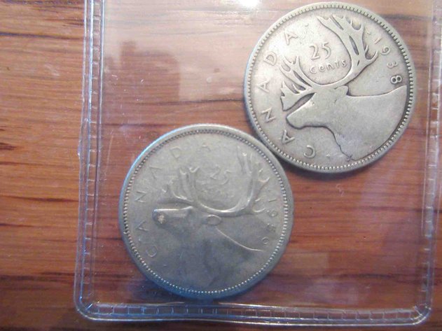 Image for (2) Canada silver 25-cents