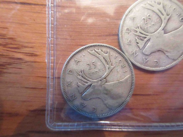 Image for (2) Canada silver 25-cents