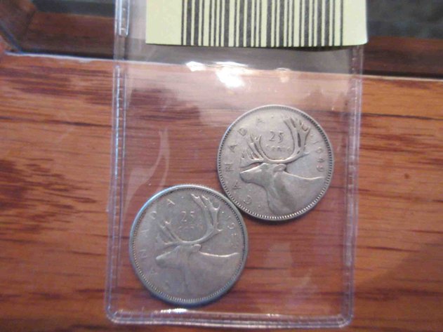 Image for (2) Canada silver 25-cents