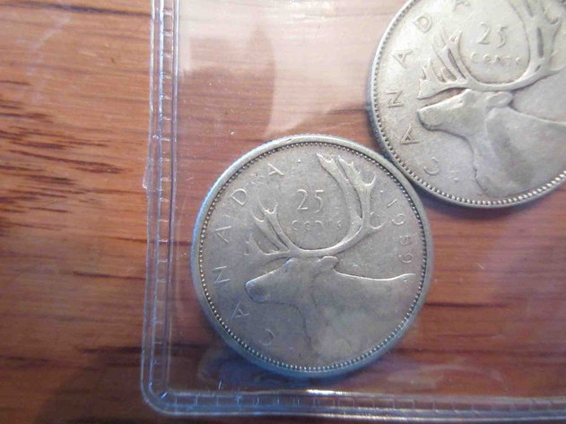 Image for (2) Canada silver 25-cents