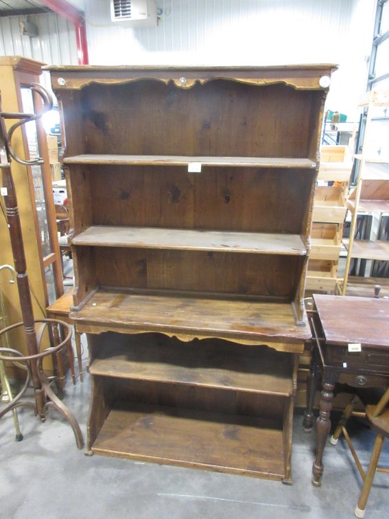 Vintage pine shelf unit