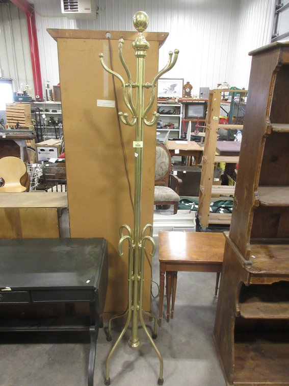 Vintage brass coat rack