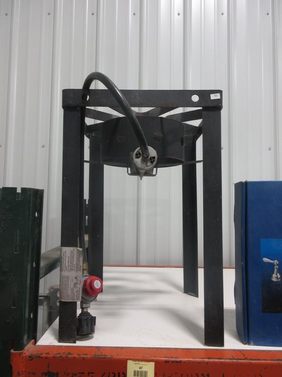 Propane burner on stand
