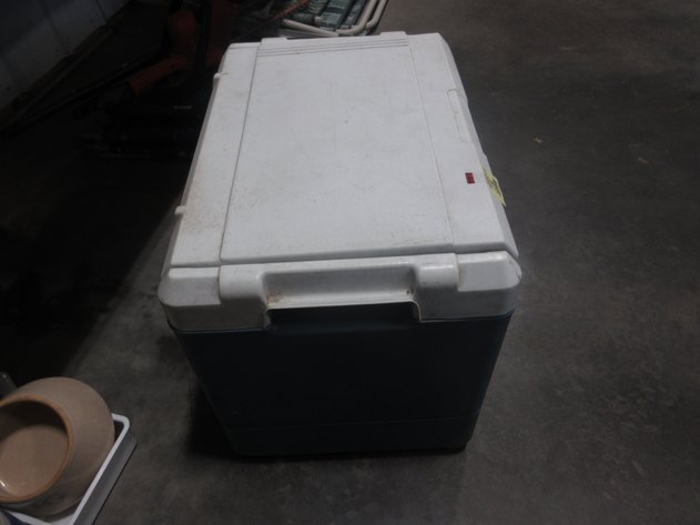 Image for Vintage Coleman cooler with auto cigarette lighter plug-in