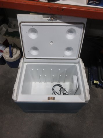 Image for Vintage Coleman cooler with auto cigarette lighter plug-in