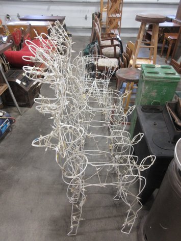 Image for (4) Lighted reindeer and a sleigh