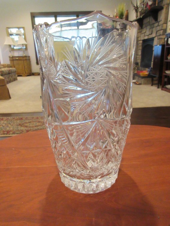 Heavy crystal vase