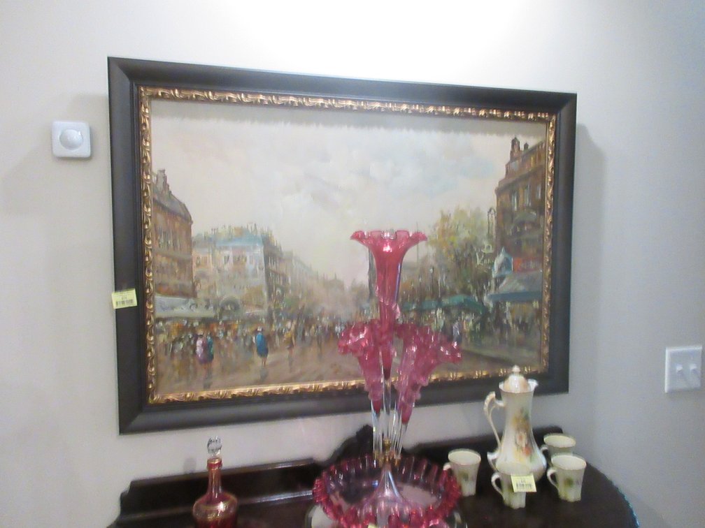 Stephen Weller signed oil on canvas in frame