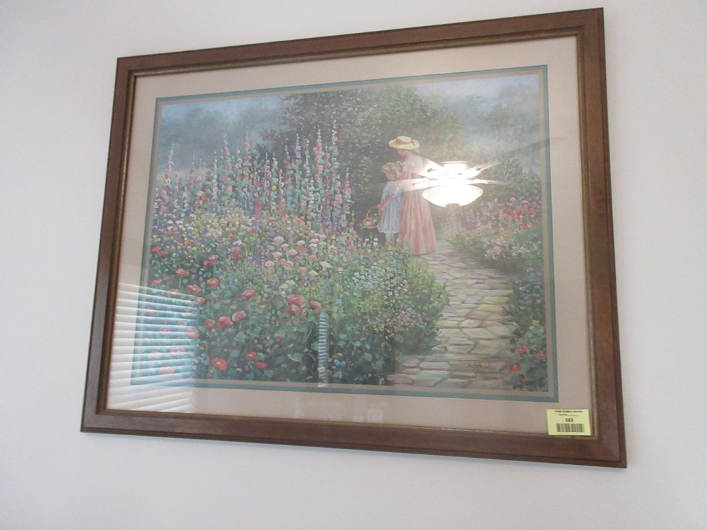 Bettie Felder "Thru God's Grace" print in frame