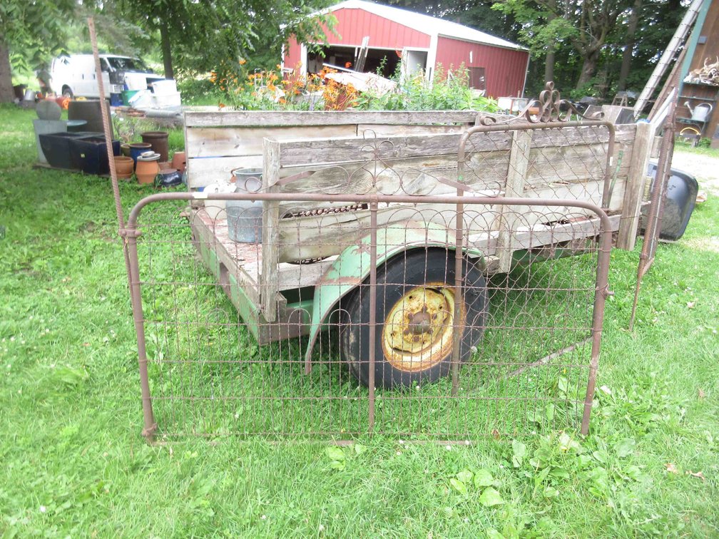 Antique metal garden gate