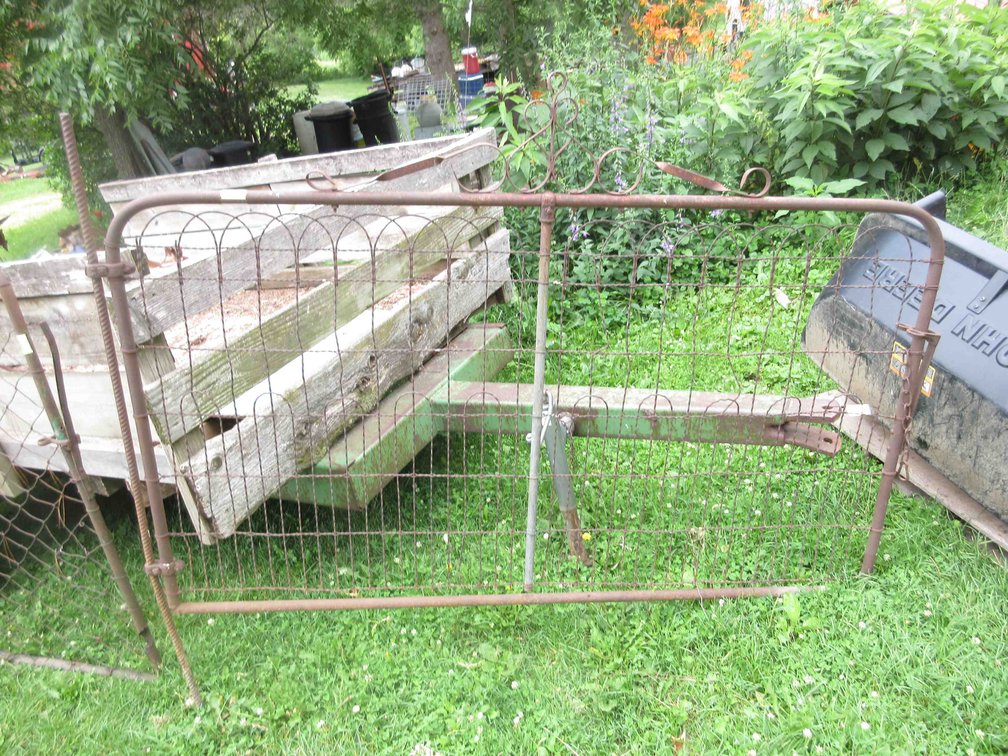 Antique metal garden gate
