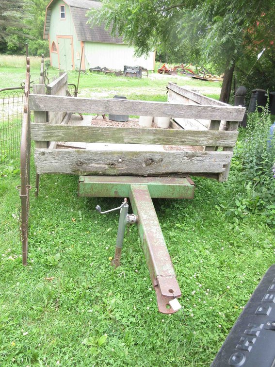 Homemade single axle trailer with wood sides (no title)