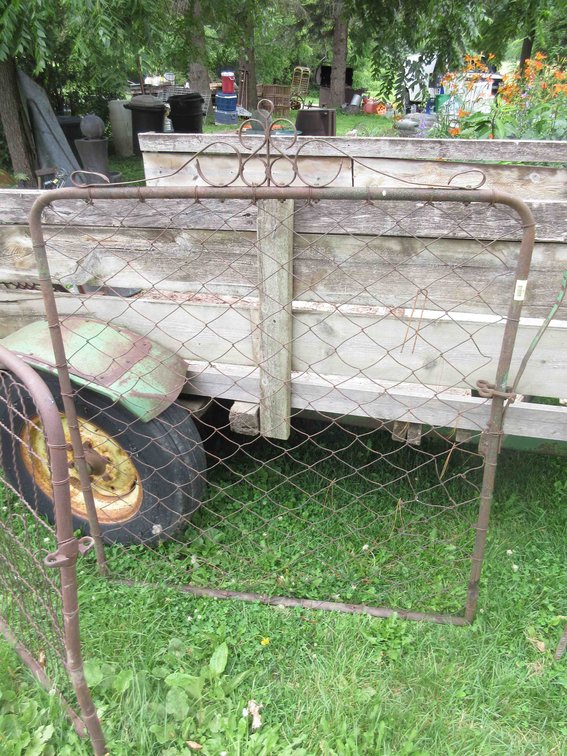 Antique metal garden gate