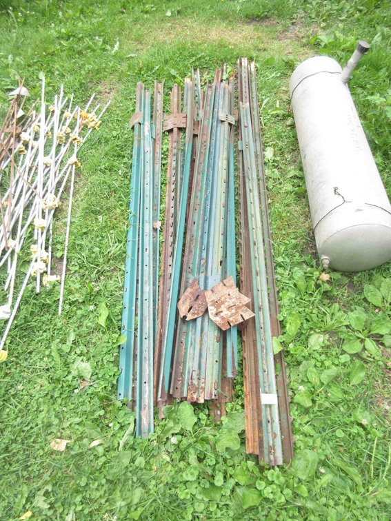 Group of steel T-posts