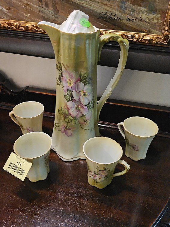 Nippon hand painted chocolate set