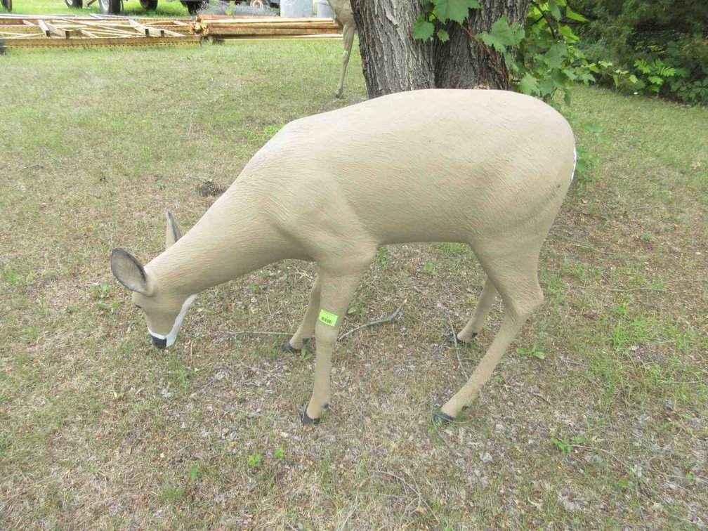 Plastic deer statue