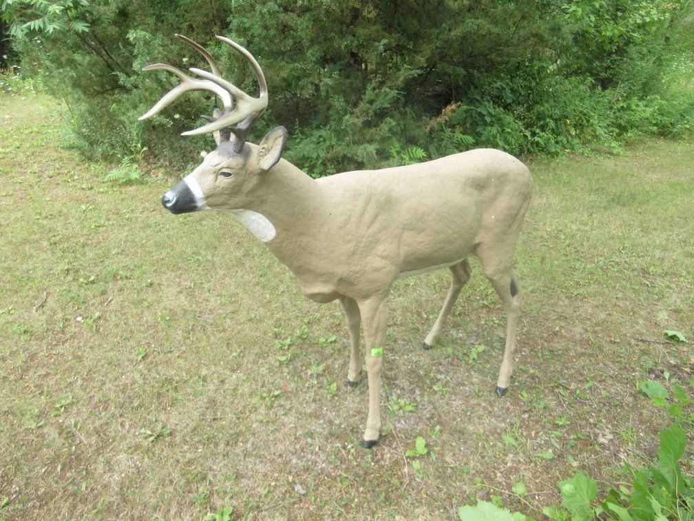 Plastic buck statue